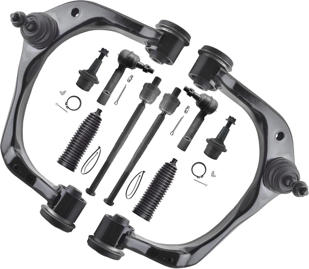 10pc Front Suspension Kit for 2015-2020 Ford F-150 2018-2021 Expedition Lincoln Navigator 2 Upper Control Arms 2 Sway Bar Links 2 Lower Ball Joints 4 Inner & Outer Tie Rods 2 boot Replacement