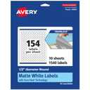 Avery TrueBlock Matte White Round Labels, Sure Feed Technology, 0.5" Diameter, 1,540 Matte White Labels, Print-to-The-Edge, Laser/Inkjet Printable, Great for Product Merchandising Stickers