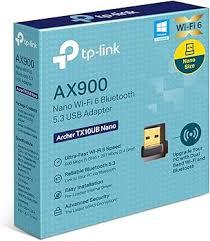 TP-Link Archer TX10UB Nano AX900 Wi-Fi 6 Bluetooth 5.3 USB Adapter, 900 Mbps Dual Band USB 2.0, Omni Directional Antenna, Supports Windows 11/10