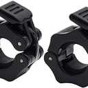1 Inch Barbell Collars Clamps 2 Pack, Quick Release Locking Barbell Clips for 1(25mm) Standard Weight Bars, Non-Slip Exercise Collars for Weightlifting, Fitness Training, Gym Workout