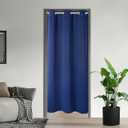 PI Blackout Curtains, Room Darkening Privacy Treatment, Room Divider Closet Curtain for Front Door/Sliding Door/Closet/Patio (Navy, W34XL80)