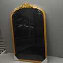 OKYDOKY Arch Chalkboard; 19 x 31 Framed Arched Ornate Vintage Magnetic Chalkboard, Gold Pine Wood Fram, Ideal as a Motivational Vision Board or Wall Organizer