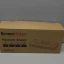 Bonsenkitchen Vacuum Sealer Machine with 40 Bags | Compact Food Sealer for Kitchen Storage & Meal Prep | Multiple Modes | External Vacuum System, Silver