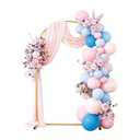 Metal Arch Backdrop Stand 7.2FT, Wedding Arch Stand for Ceremony, Sturdy Chiara Arched Background Frame with Base for Birthday Party Baby Shower Graduation