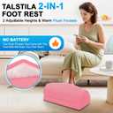 TALSTILA Foot Rest for Under Desk at Work, Under Desk Footrest, Ergonomic 2 Adjustable Heights Footrest, Footrest with Feet Warm Pocket, for Office Desk & Office Chair