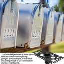 Steel Mailbox Bracket for 2-3/8" Round Post Mailbox Post Mount Bracket Plate for Mounting Board Mailboxes Heavy Duty Mounting Hardware for Outdoor Secure Home Improvement Accessory