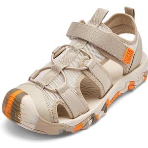 Balabala Kids Sandals Boys Sandals Girls Sandals Outdoor Sports Sandals Non-slip Summer Athletic Sandals Beaches Sandals (13 Little Kid, Beige)
