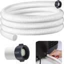 Dehumidifier Drain Hose 3/4 Inches FHT Connection with Rust-Resistant PE Connectors Cuttable Drainage Pipe Replacement Hose for Most Brand of Dehumidifiers, 10 Feet