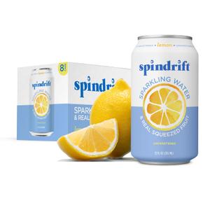 Spindrift, Sparkling Water, Lemon, Raspberries, Grapefruit 12 oz, (pack of 8 each) (EXP 10/27/25)