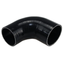 ID 4" to 3.5" (102mm to 89mm), 90 Degree Elbow Reducer Coupler, Leg Length 3.5" (90mm), 4-Ply Reinforced, Universal Automotive Silicone Hose, Black