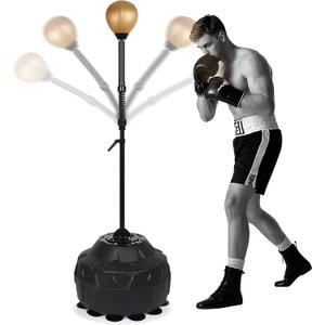 Reflex Ball Speed Bag Punching Bag Free Standing Boxing Bag Reinforced Spring Strong Durable Relief Stress Ball with Adjustable Height