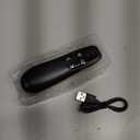 2-in-1 USB Type C Presentation Clicker, Clicker for PowerPoint Presentations, Rechargeable Wireless Presenter Remote, Pointer RF 2.4GHz USB PowerPoint Clicker Slide Advancer with Volume Control (A-Red Light)
