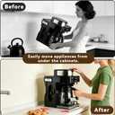 Appliance Slider for Coffee Maker, Acrylic Sliding Tray for Kitchen Countertop, Non-Slip Counter Mat for Small Appliances, 10.6" W x 14" D