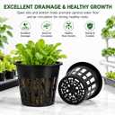 3 Inch Hydroponic Net Pots 100 Pack, Heavy Duty PP Net Cups for Seedlings