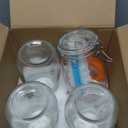 32 oz Pickling Jars with Airtight Lids,4 Pack Airtight Glass Pickle Jars Wide Mouth,Air Tight Glass Storage Containers for Canning,Pickling,Fermenting