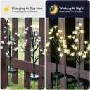 Solar Garden Lights Garden Decor, Solar Flowers Outdoor Decorative, 2 Pack 40LED Fairy Solar Lights Outdoor Waterproof Outside Yard, Patio, Pathway Decorations, Gardening Gifts for Women Mom