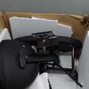 Ergonomic Cross Legged Office Chair with Wheels - Adjustable Height for Meditation, ADHD Desk & Yoga - Wide Criss Cross Design with Lumbar Support, Kneeling Chair - Black