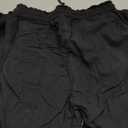 LNX Womens Linen Capri Pants Wide Leg High Waisted Drawstring Casual Cropped Pants with Pockets Small