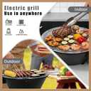 Electric Grill Outdoor Indoor Cooking,Smokeless BBQ,Portable Removeable Grill, (330)
