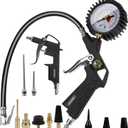 Hausse Heavy Duty Air Compressor Accessory Kit, Air Blow Gun and Air Hose Fittings, 1/4" NPT Air Tool Kit with 100 PSI Tire Inflator Gauge