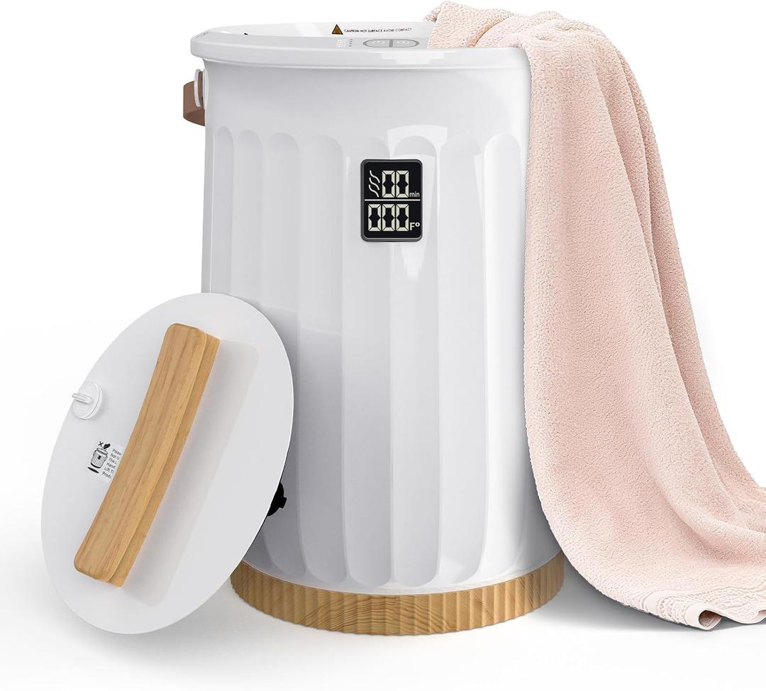 Sweetcrispy Towel Warmer for Bathroom, 20L Towel Heater with 4 Time Settings & Auto-Off, Fast Heating Blanket Warmer for Home, Safety Child Lock and Temp-Alert Design for Towels, Bathrobes, Blankets