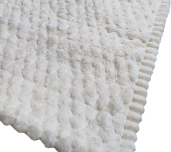Chunky White Blanket 68x28"