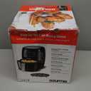 Gourmia Air Fryer - 6 Qt Large Capacity, FryForce 360, Digital Display with 12 Presets, Roast, Bake, Broil, Dehydrate, Dishwasher Safe Accessories, Black