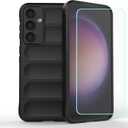 Case for Samsung S24 Plus Galaxy S24 Plus Transparent Flower Phone Case Soft Silicone Thin Shockproof Anti-Scratch Protective Phone Cover for Samsung Galaxy S24 Plus,Black White Checkered