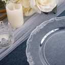 U-QE 60 Pieces Clear Plastic Plates - 10 Inch Clear Disposable Plates - Washable & Reusable - Premium Hard Disposable Dinner Plates - Party Supplies for Birthdays, Celebrations, Wedding and Events