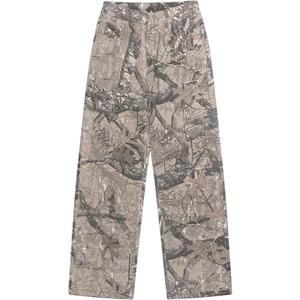 LaurelTree Camo Cargo Pants Straight Wide Leg Trousers Jeans Joggers Sweatpants with Pockets Stretch Fabric Woman Man L