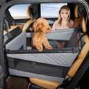 TKYZ Medium Dog Car Seat, Back Seat Extender for Dogs, Waterproof Large Dog Seat Cover for Backseat, Pet Bed for Car Hammock(Grey-s)