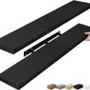 Sorbus Floating Shelves for Wall - 48 Inch Long Bathroom Shelves, Wall Decor for Bedroom, Kitchen, Living Room & Book Storage - Mounted Floating Shelf with Invisible Brackets (Black, Pack of 2)