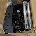 VICERII Double Clothing Rack, 130LB Capacity Heavy Duty Garment Rack with Wheels and Bottom Shelf, 55.51 Inch Long Rolling Clothes Racks for Hanging Clothes, Black