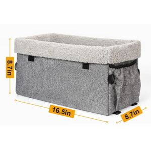 Center Console Pet Car Seat: Secure Dog Booster Seat with Metal Frame 