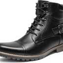 Bruno Marc Men's Motorcycle Combat Boots Zipper Biker Boot size 10