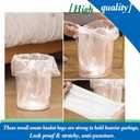 2.6 Gallon Clear trash can liners 300 counts,Small trash bags garbage Bags, Extra Strong 2.6 Gal garbage Bags, Fit 10 liters trash Bin, bathroom trash can liners for Home Office bedroom(clear 300)