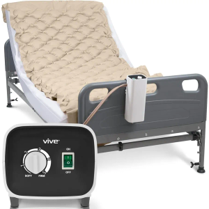Vive Alternating Air Pressure Mattress Pad - The Original Bed Sore Prevention Solution - Hospital Topper for Bedridden Patients - Includes Waterproof, Breathable Ulcer Cushion & Whisper Quiet Pump