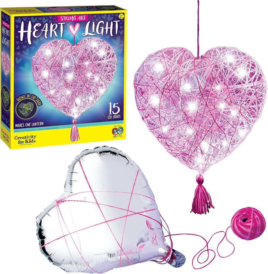 Creativity for Kids String Art Heart Light Craft Kit - Kids Arts and Crafts, Tween Girl Gifts, String Art Kit (Ages 8+) Creativity for Kids String Art Heart Light Craft Kit - Kids Arts and Crafts, Tween Girl Gifts, String Art Kit (Ages 8+)