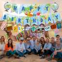 2 x Travel Birthday Party Decorations, Adventure Begin Party Decorations for Around The World Party Graduation Farewell Retirement Party Supplies