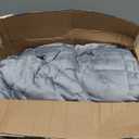 OMYSTYLE Warming & Cooling Weighted Blanket for Adult (25lb, 60 X 80 Inches) - Reversible Tencel/Short Plush Twin Size Weighted Blanket, Bonus Carry Bag Included (Grey)