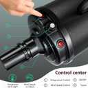 Dog Dryer Pet Hair Blower High Velocity for Grooming, Blow 3800W/5.2HP for Large Dogs Sechoir Pour Chien with Stepless Adjustable Speed, 4 Different Nozzles and Dog Brush,Black