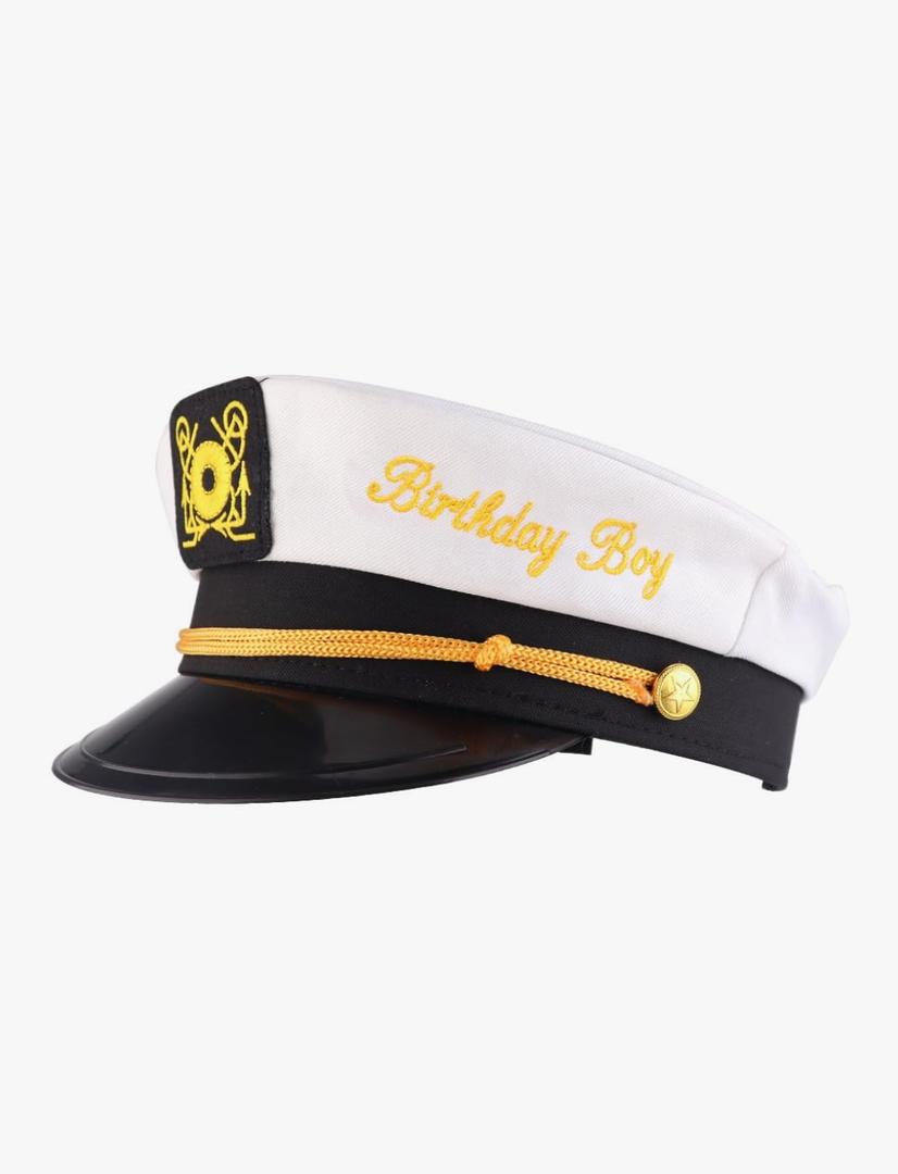 Brosash Birthday Captain's Hat - Funny Birthday Hat | Nautical Themed Party Accessory for Men