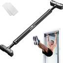 RHINOSPORT Door Pull Up Bar Doorway No-Screw from 69-92 cm (27.1in-36.2in) Workout Equipment for Home Gym Upper Body Workout Non-slip 2x EXTRA Foam Padding for Ultimate Door Frame Protection