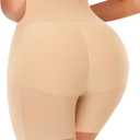 DERCA Butt Lifter Panties Padded Underwear for Women Seamless Booty Pads Hip Enhancer Panty (Small, #2 Beige (Tummy Control))
