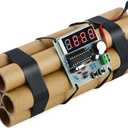 Realistic Fake Bomb Prop Toy for Film Props, Fake Dynamite Toy Stick Bomb for Gifts -Pretend Explosive Bomb Dummy Prop for Christmas, Halloween Costume Prop, Party, Cosplay