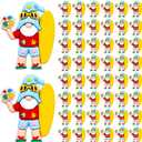 50 Pcs Mini Summer Beach Gnomes Figurines Bulk Small Ocean Rubber Figures to Hide Funny Little Hawaiian Luau Party Favors Gifts Ornament for Home Office Miniature Crafts Decorations