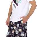 RICK AND MORTY Pajamas Set, 2 Piece Pjs for Men, Rick Morty Shirt and Pant Pj Gift Box Set for Adults (Large, On the Grid)