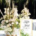 12 Pack Gold Acrylic Sign Holders 4x6, Double Sided Vertical Stand Clear Picture Frame Stands, Menu Flyer Holder for Wedding Table Numbers, Restaurant Signs, Party and Office Photos
