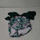 Blooming Jelly Womens Tummy Control Bathing Suit One Piece Plus Size Swimsuits Lace Up Back Ruffle Swim Suits 2025 (3X-Large Plus, Green Floral)