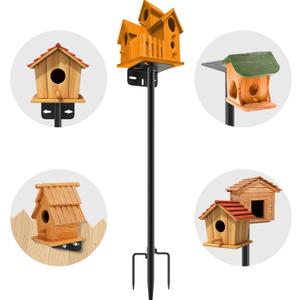 80 Inch Adjustable Bird Feeder Pole,Bird House Pole Suitable for Feeders & Birdhouse,Weather Station,Heavy-Duty Rustproof Design,Enhance Outdoor Decor & Birdwatching Experience